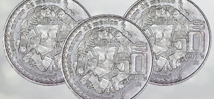 Moneda antigua de 50 pesos de Coyolxauhqui actualmente vale 480 mil