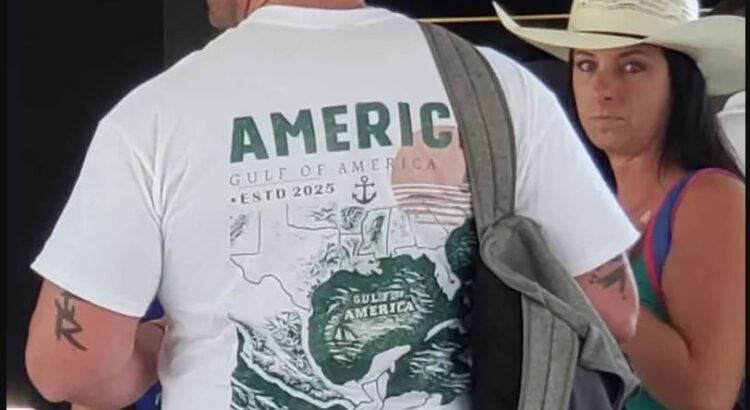 Estadounidense causa indignación en México por usar playera del “Golfo de América”
