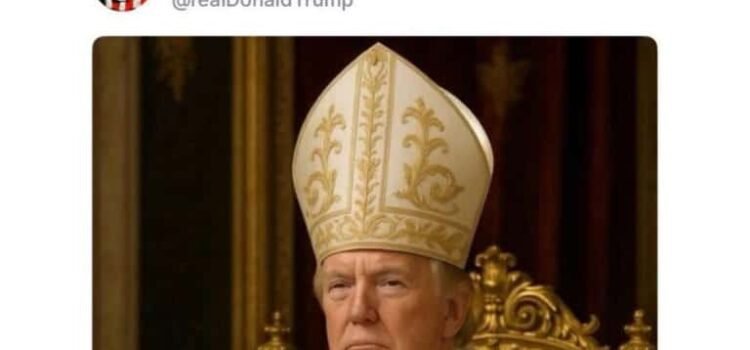 Trump causa polémica tras compartir imagen creada con IA de sí mismo como papa