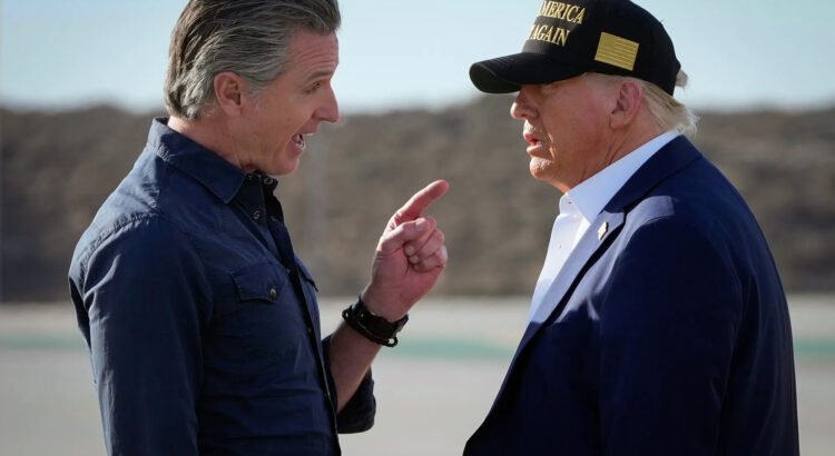 Gavin Newsom, gobernador de California, responde a la redada de inmigración afuera de su rueda de prensa